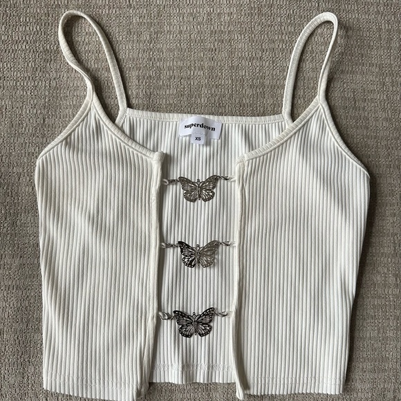 Superdown Butterfly Crop Top XS - Picture 5 of 6